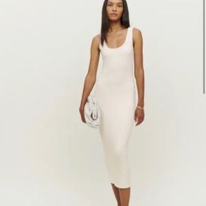 NWT Reformation - ivory midi - XS